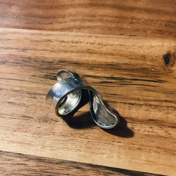 Mixed Metal Red Coral Ring - Picture 8 of 9